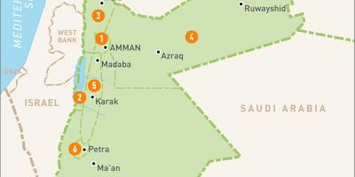 Аман Йордания на картата