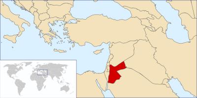 Йордания върху картата на света