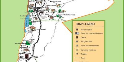 Карта на Йордания туристически сайтове