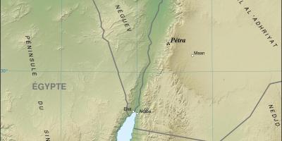 Карта на Йордания Петра показва