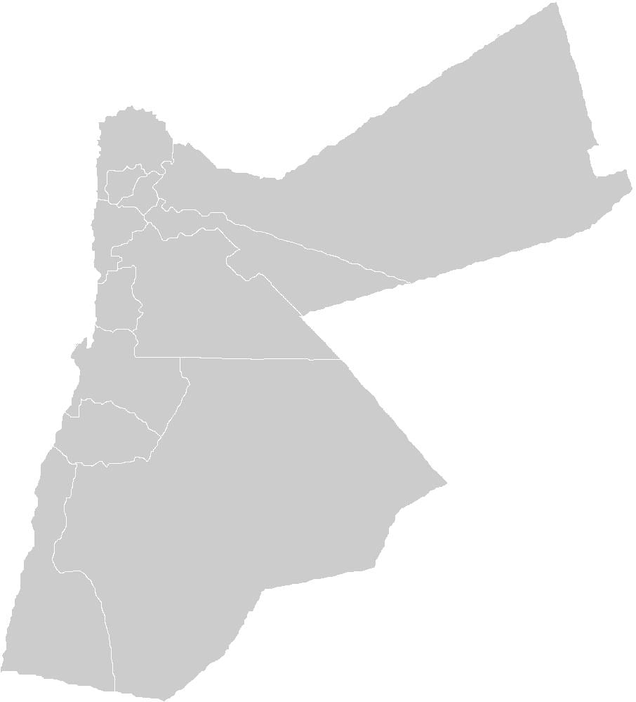 празна карта Йордания