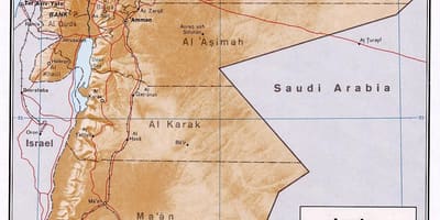 Карта Йордания