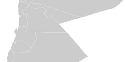 Празна карта Йордания