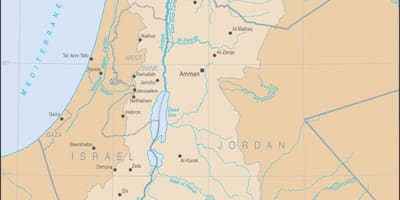 Карта на река Йордан в света