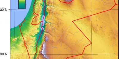 Карта на Йордания топографическая